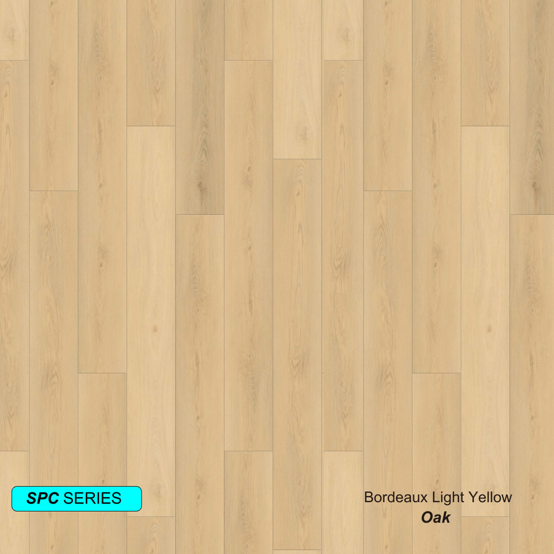 Bordeaux Light Yellow SPC Rigid Core Flooring Waterproof Luxury Vinyl
