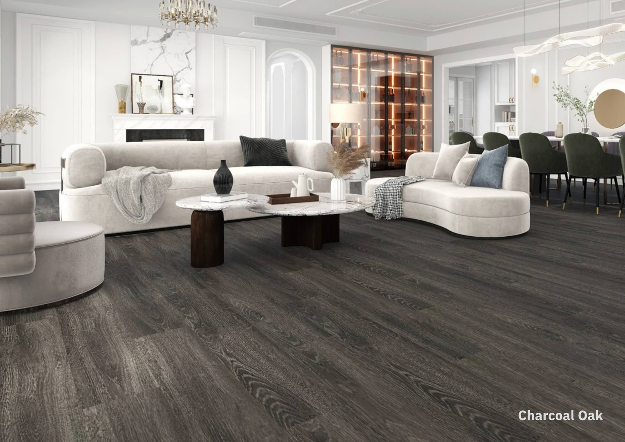 Charcoal Oak Ultra Adisa Plank 8.0mm – 30 mil Wearlayer – Unilin Click – Deep Emboss – IXPE attached – UV coating - Image 2