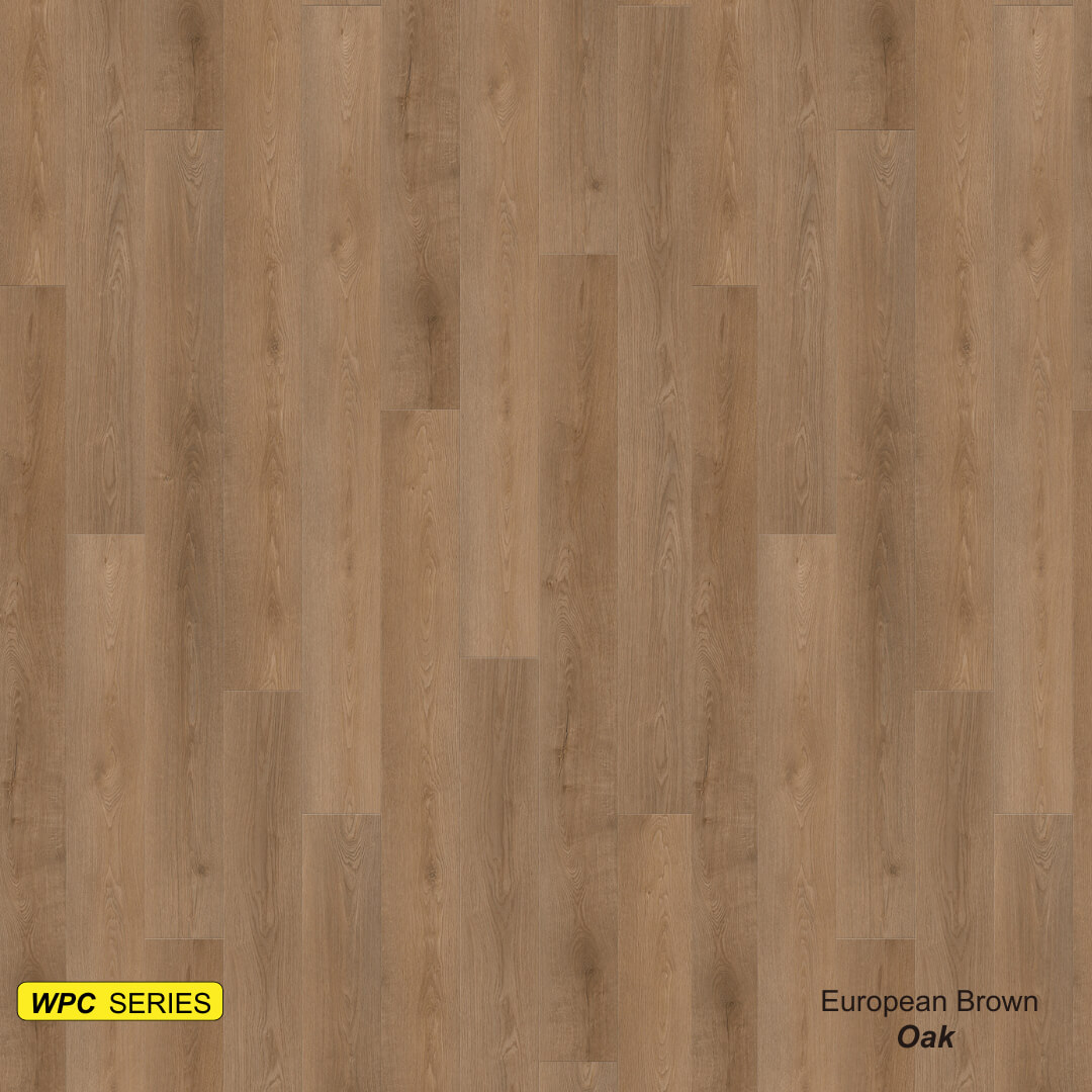 European Brown Oak WPC Waterproof Flooring