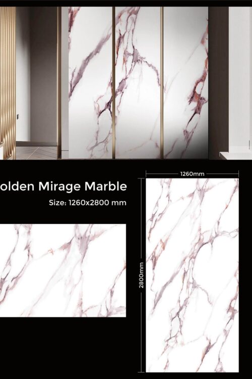 Golden Mirage Marble Luxury UV Marble Wall Panels
