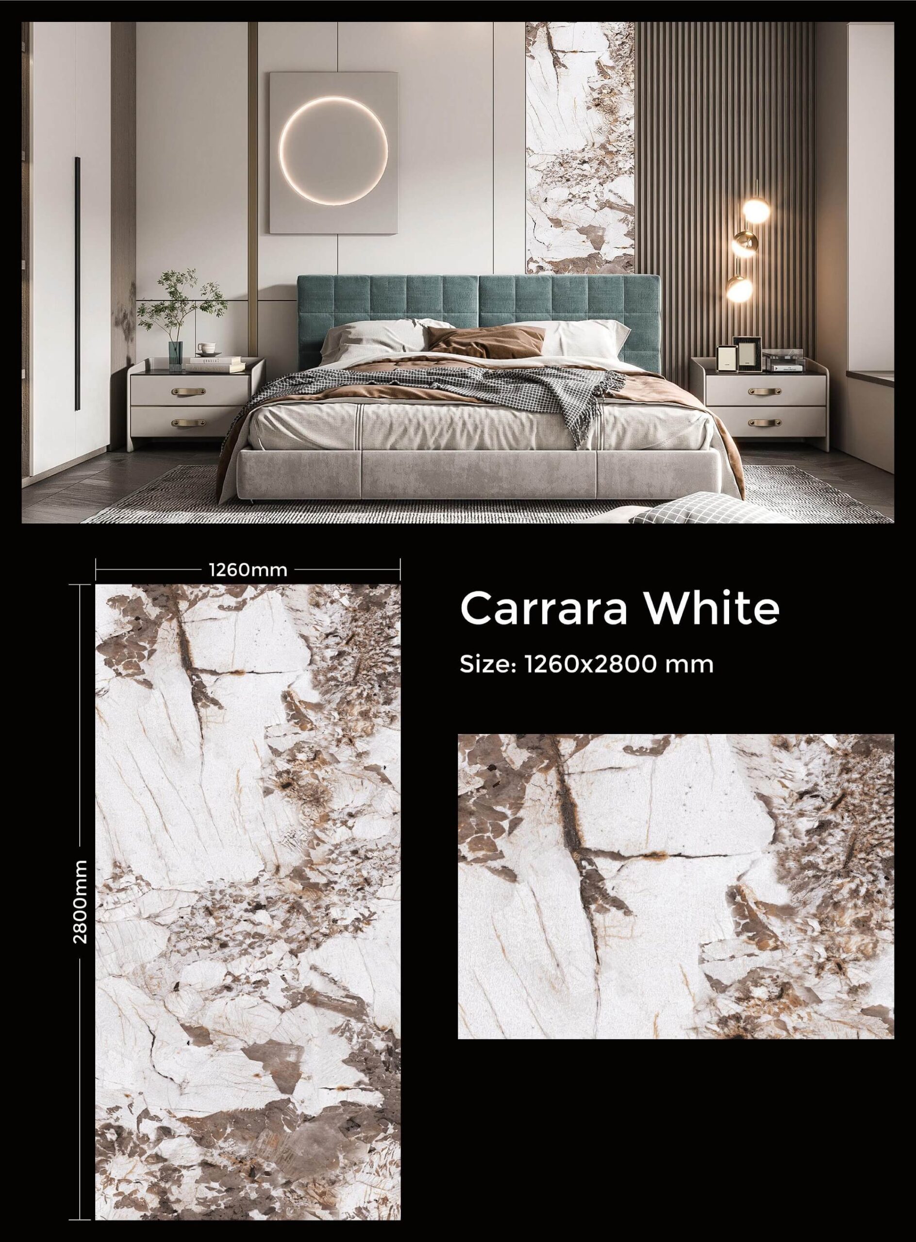 Carrara White Luxury UV Marble Wall Panels