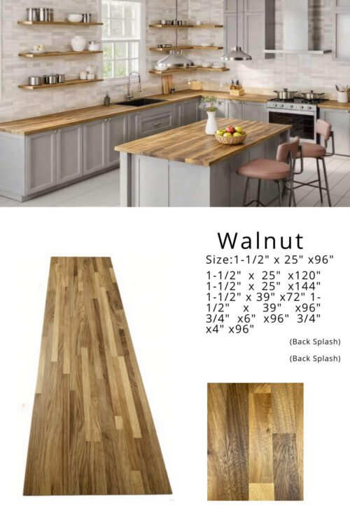 Walnut Butcher Block CounterTop