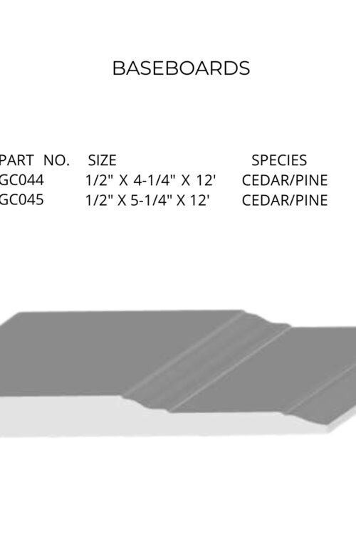 Grooved Bevel Baseboard – GC044 / GC045