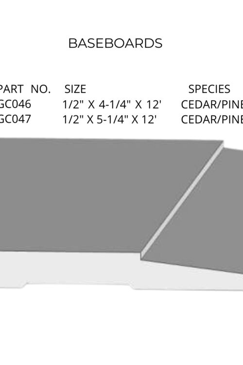 Stepped Bevel Baseboard – GC046 / GC047