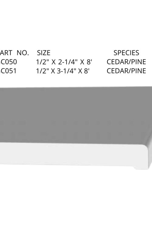 Eased Edge Flat Trim – GC050 / GC051