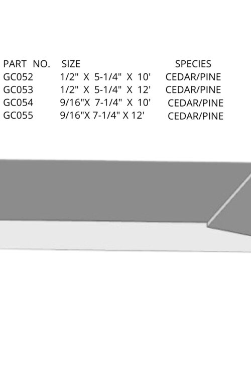 Beveled Top Baseboard – 4 Sizes